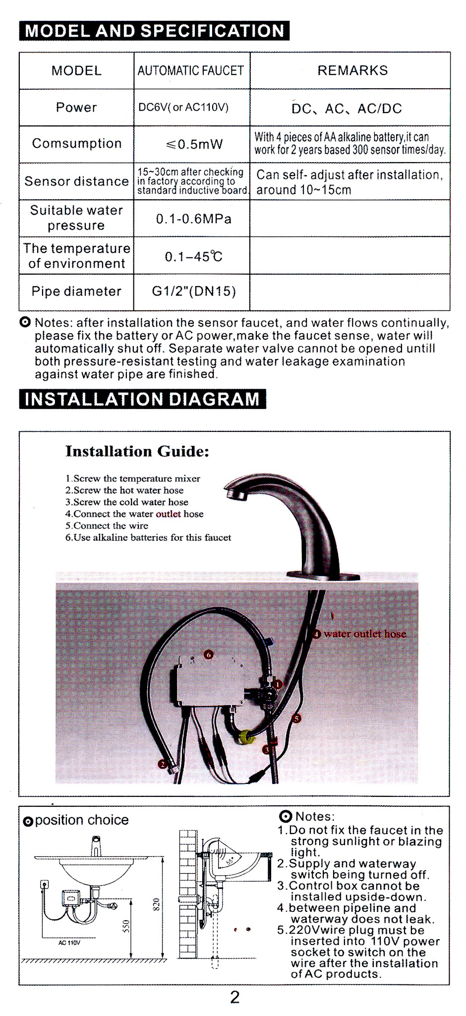 Motion Activated Faucet