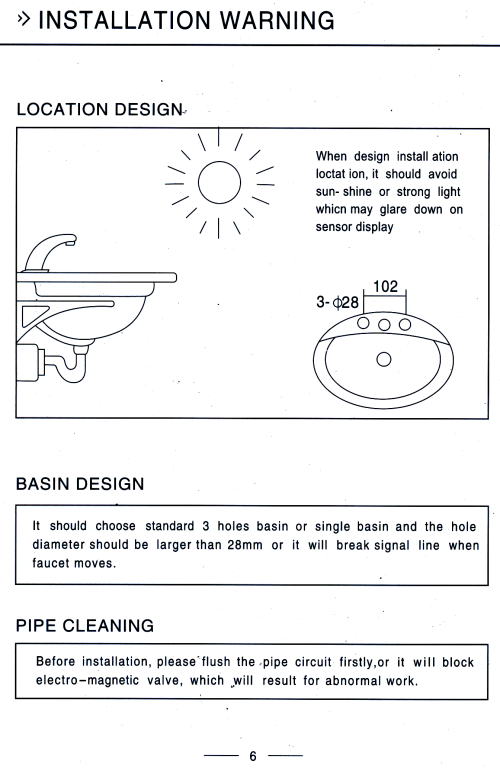 Motion sensor faucet bathroom sink install