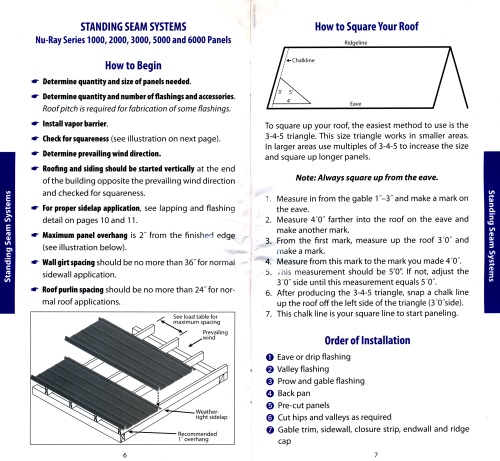 Nu-Ray metal roof installation