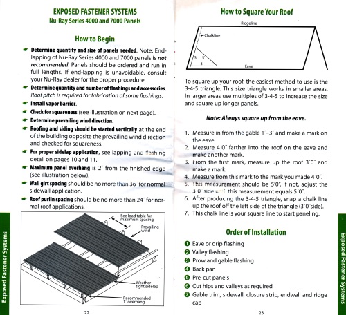 Nu-Ray metal roof installation