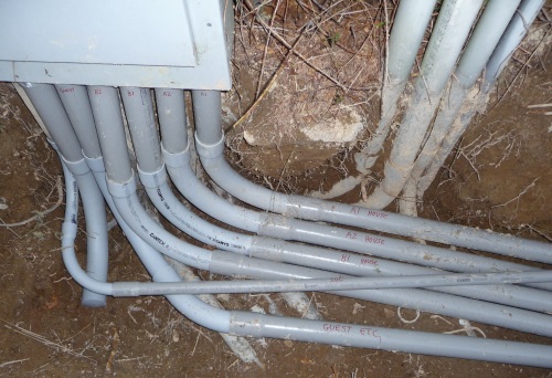 Second set of conduit at main panel