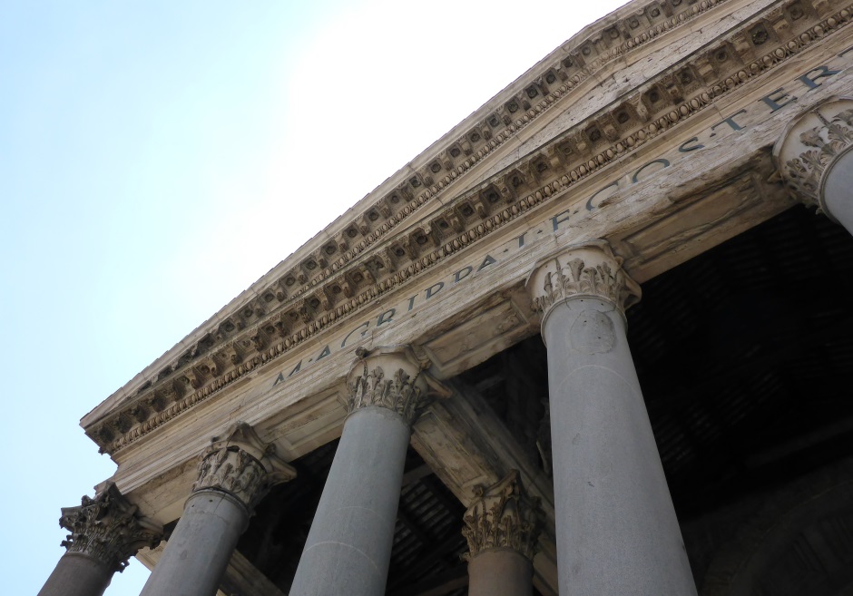 Pantheon Rome Portico Face Upwards
