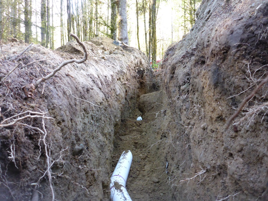 Pipe From Swale Down Ditch