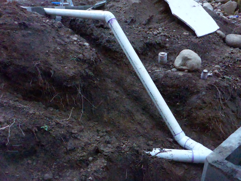 Pipe From Tank To Catch Basin