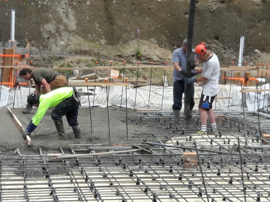 Pouring And Screeding East Slab