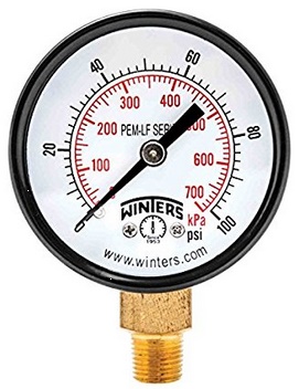 Pressure Gauge Lead Free 100psi