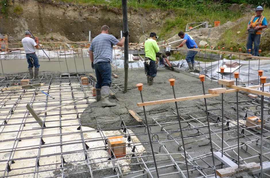 Pumping Slab Concrete Middle