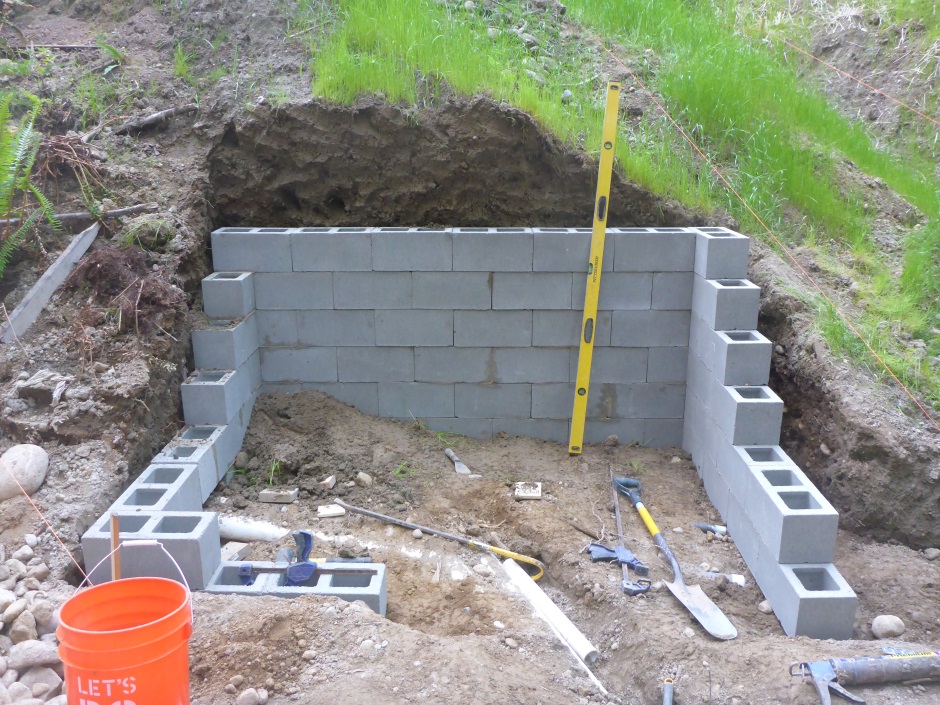 Rain Pump Shelter Back Wall