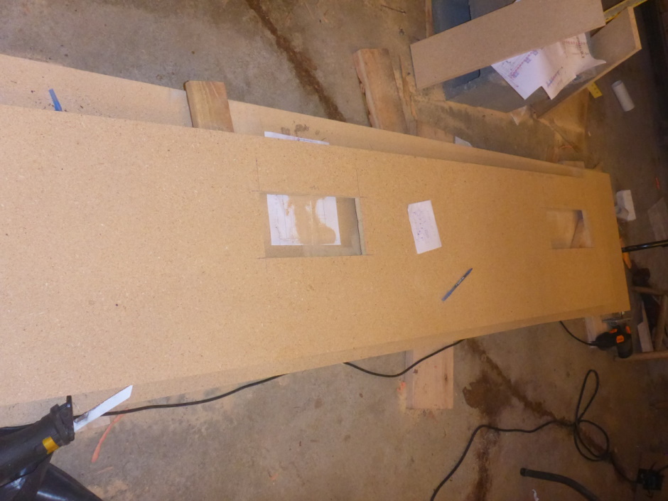 Rebar Particleboard Basement 015