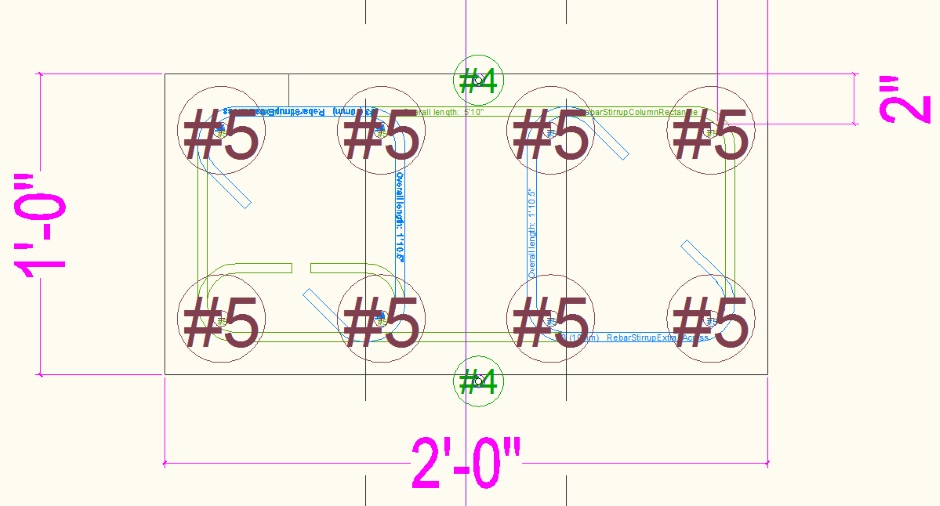 Rebar Stirrup Min Radius Example Drawing