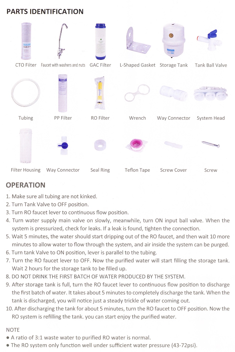 Reverse Osmosis Filter Manual 002