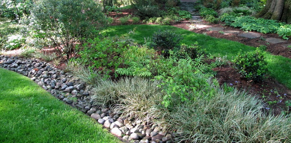 Rock Strip Rain Garden