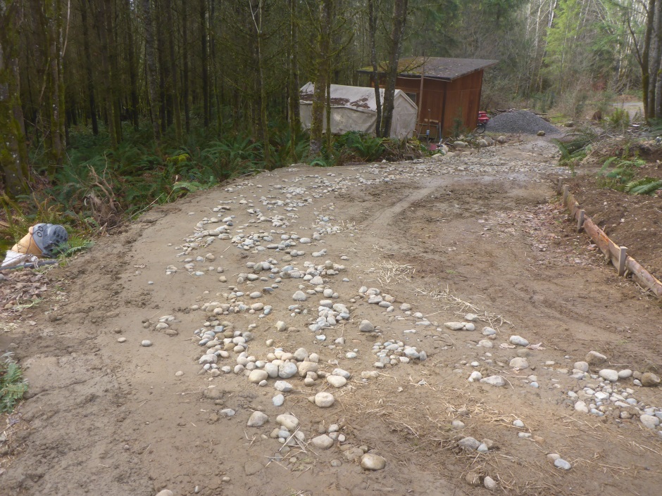 Rocks On Road Roundabout