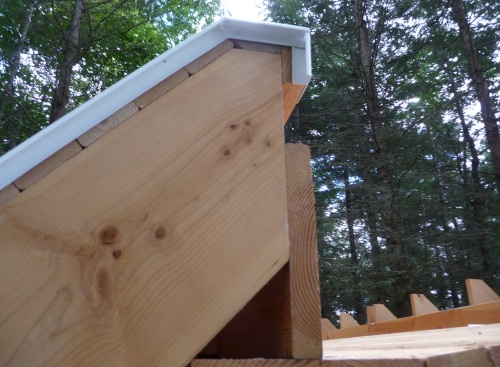 Roof end drip edge