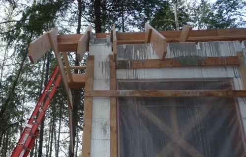 Roof end overhang beams