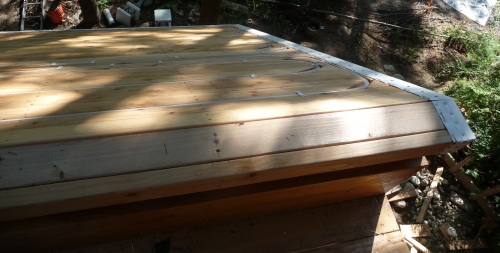 South roof with drip edge from above