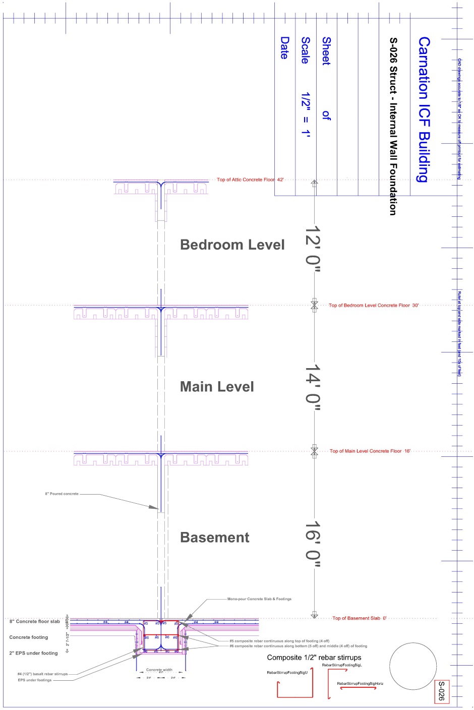 Structural engineering drawing