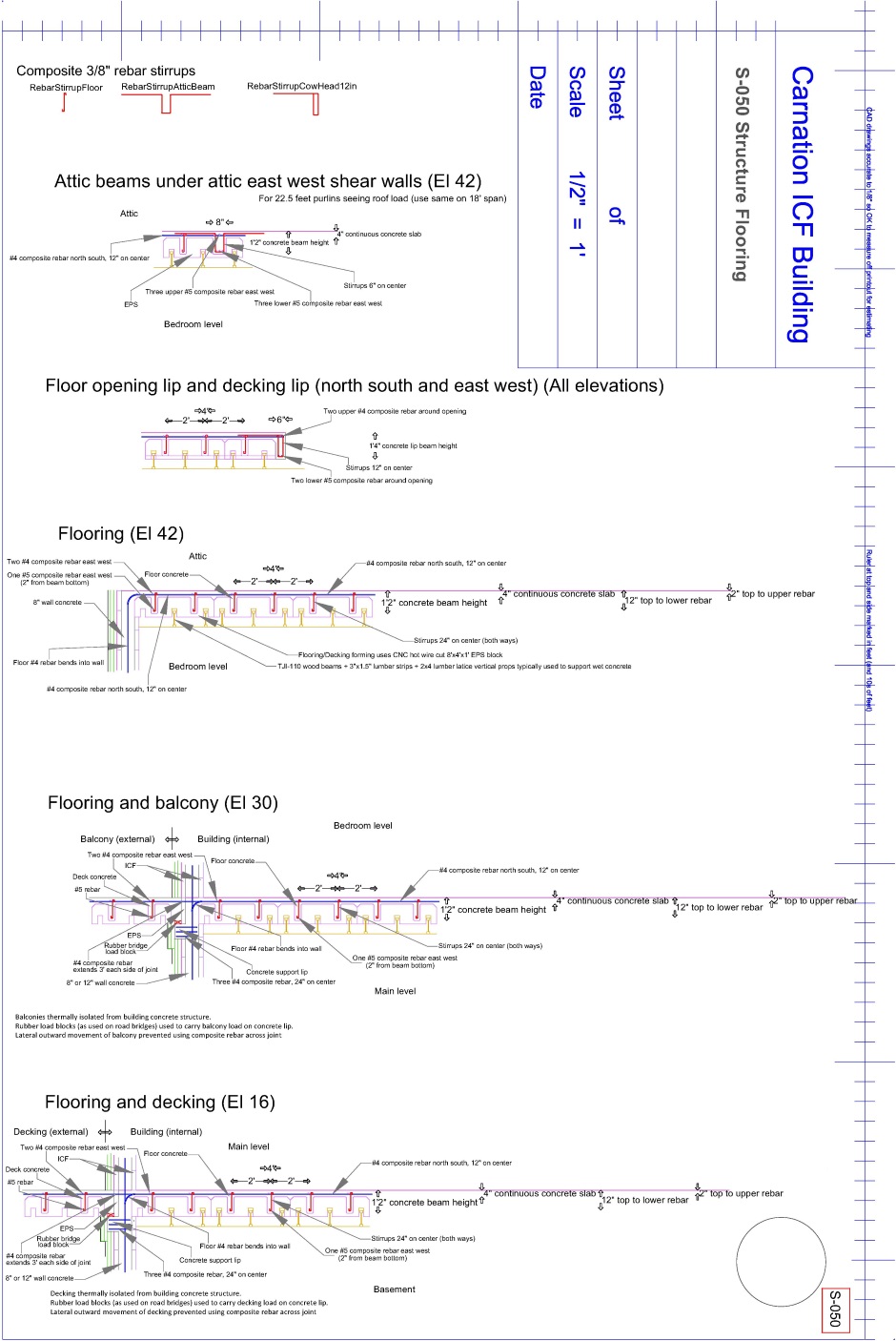 Structural engineering drawing