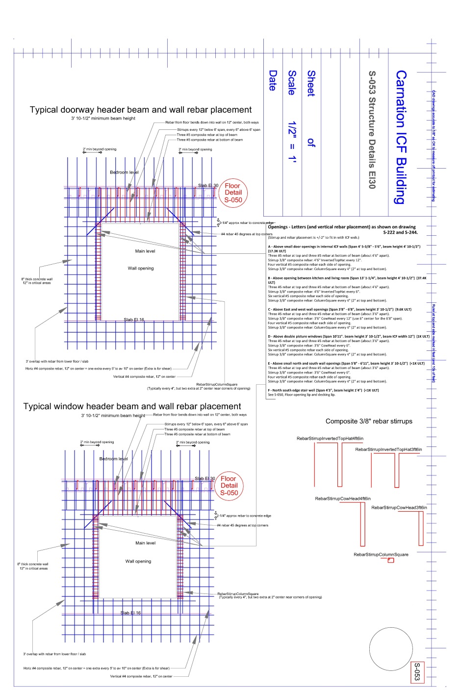 Structural engineering drawing