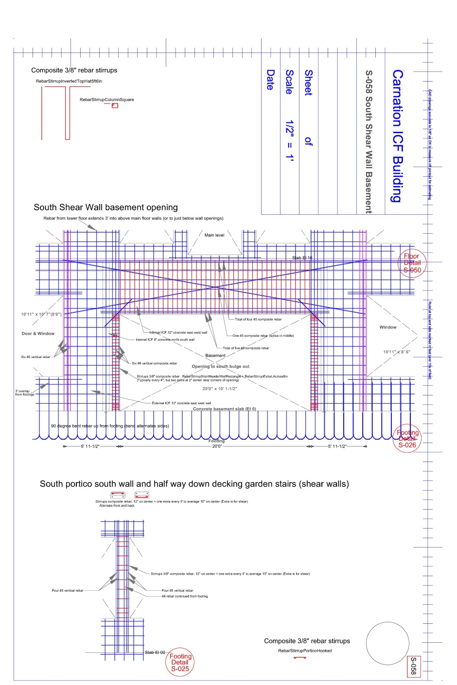 Structural engineering drawing