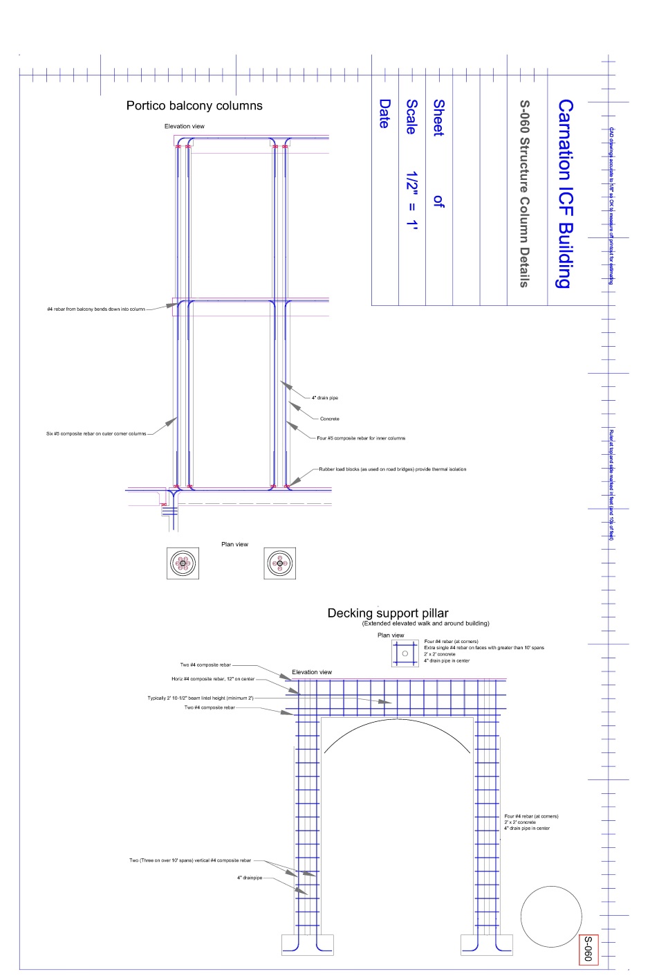Structural engineering drawing