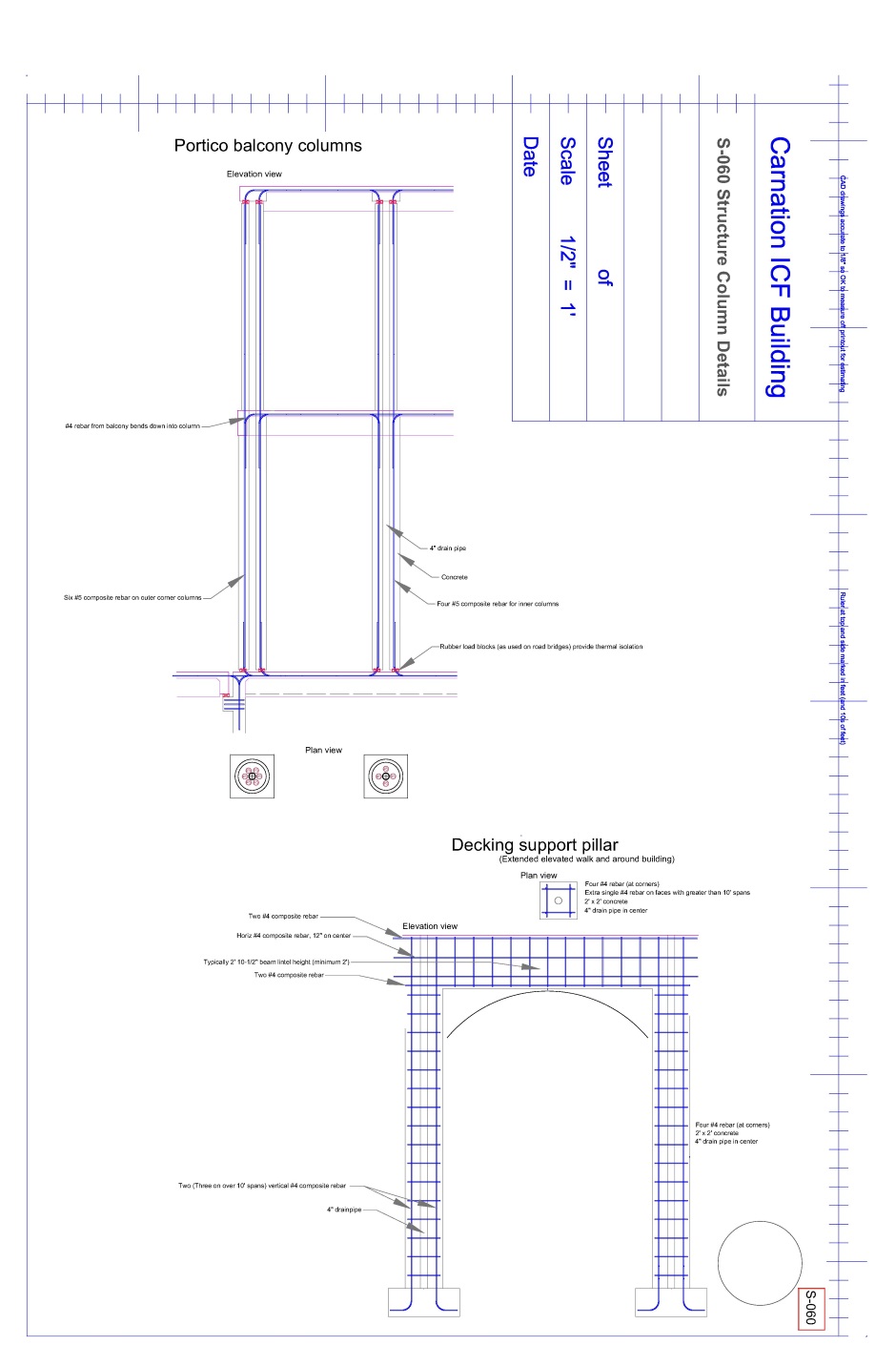 Structural engineering drawing