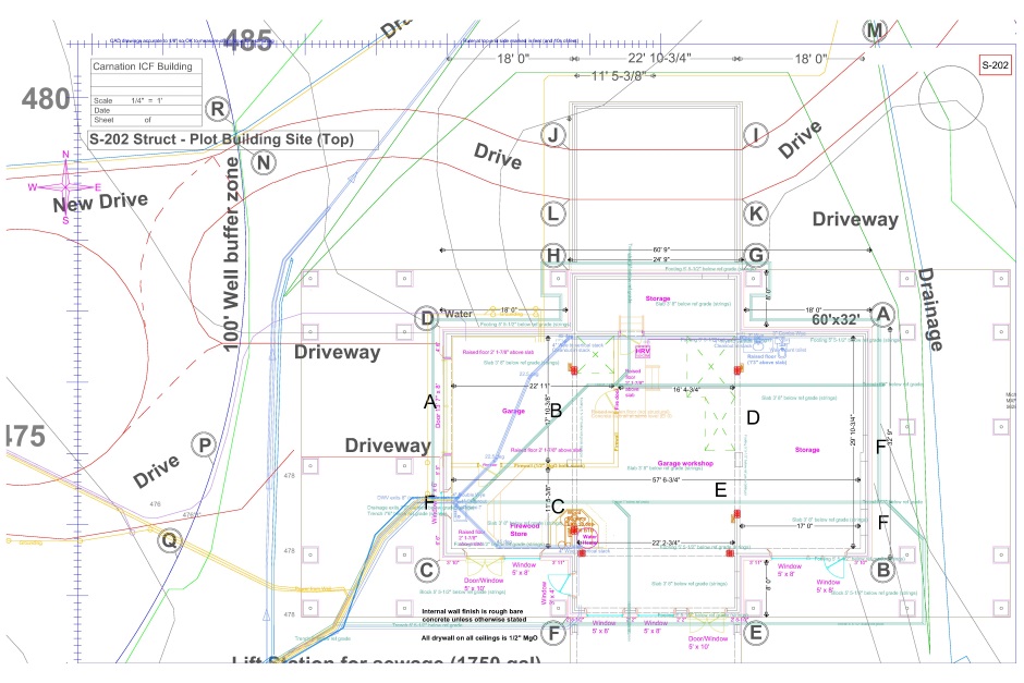 Structural engineering drawing