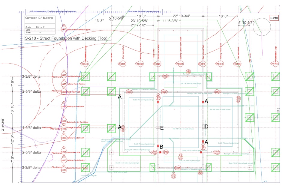 Structural engineering drawing