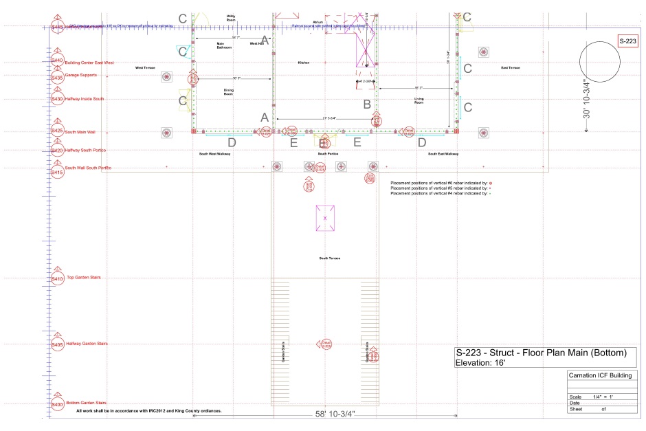 Structural engineering drawing