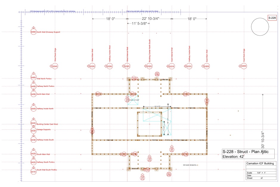 Structural engineering drawing