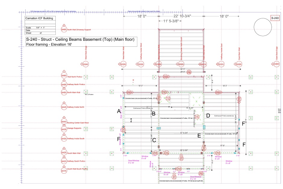 Structural engineering drawing