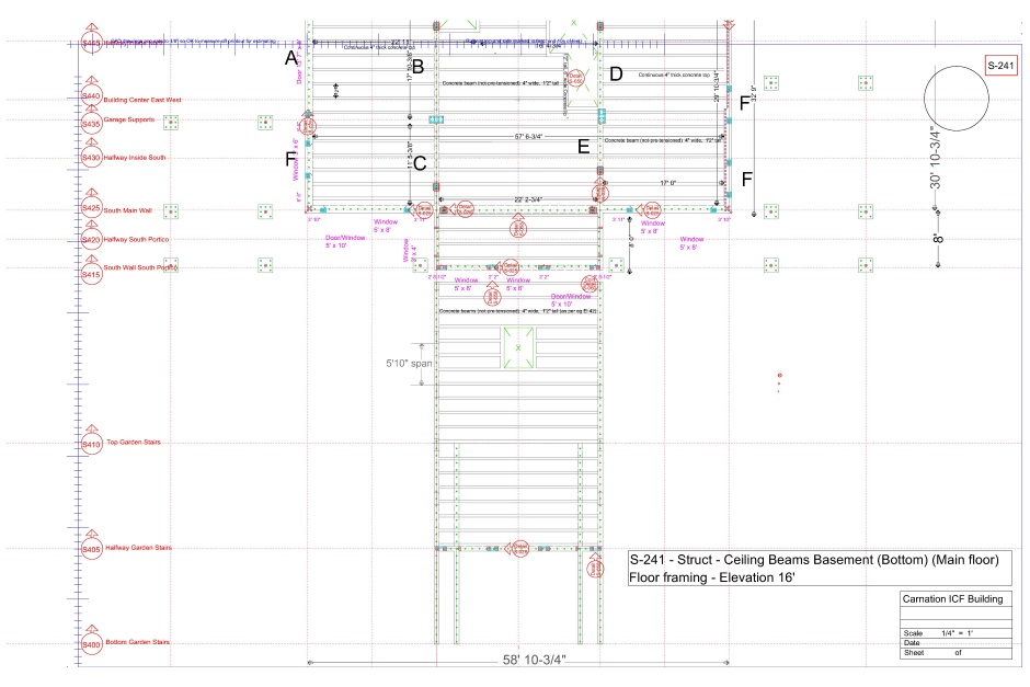 Structural engineering drawing