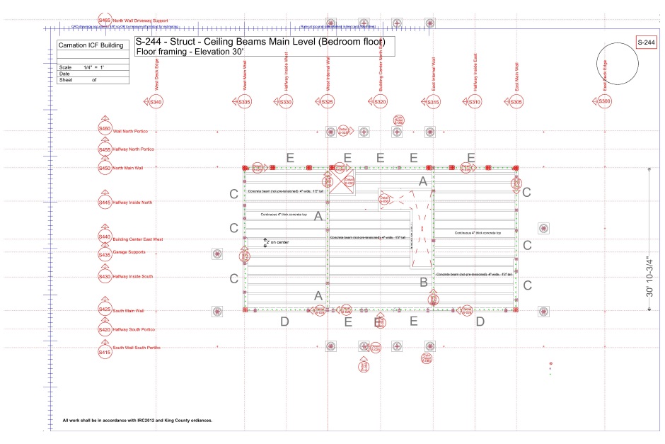 Structural engineering drawing