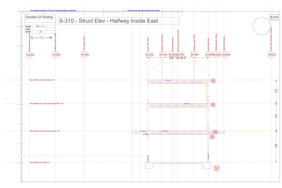 Structural engineering drawing