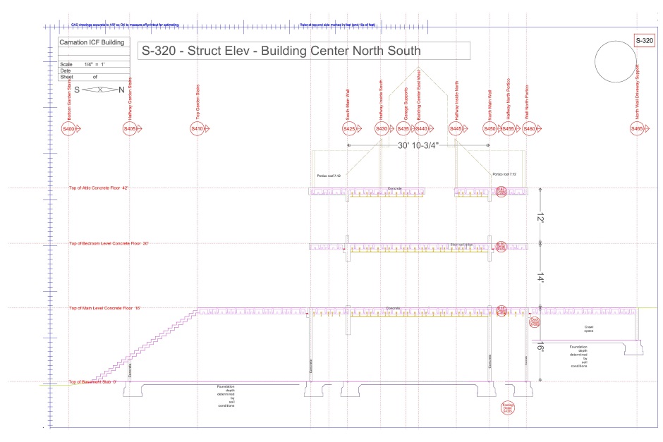 Structural engineering drawing