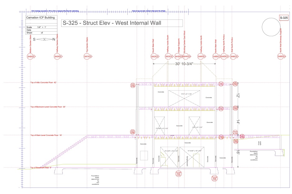 West internal wall structure