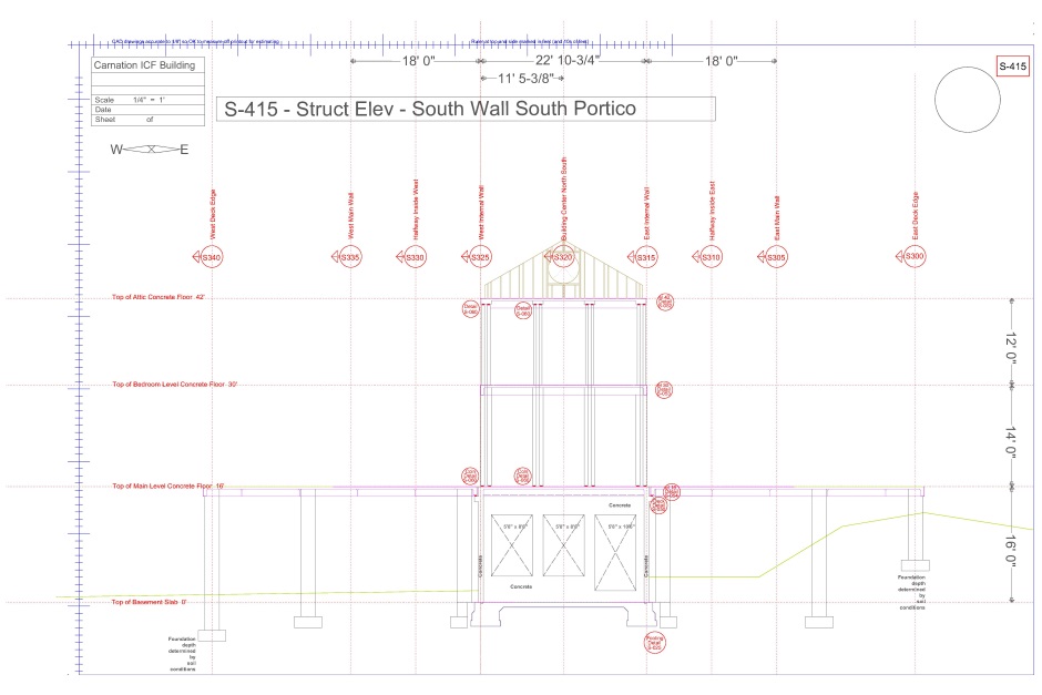 Structural engineering drawing