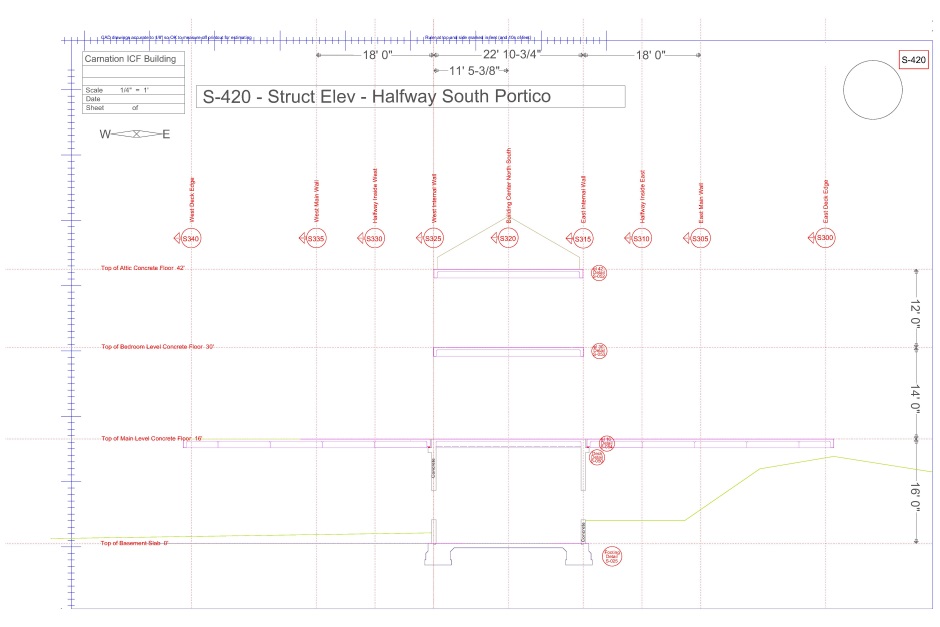 Structural engineering drawing