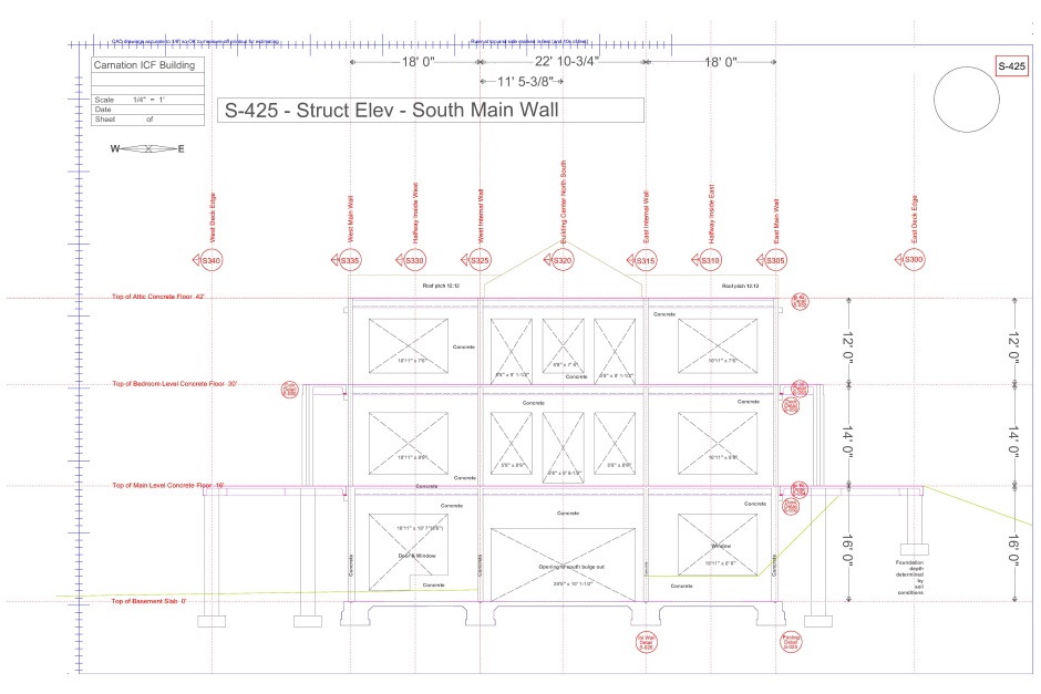 Structural engineering drawing