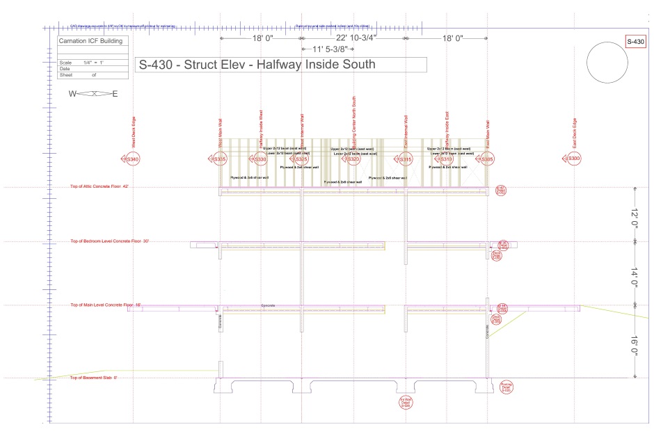 Structural engineering drawing