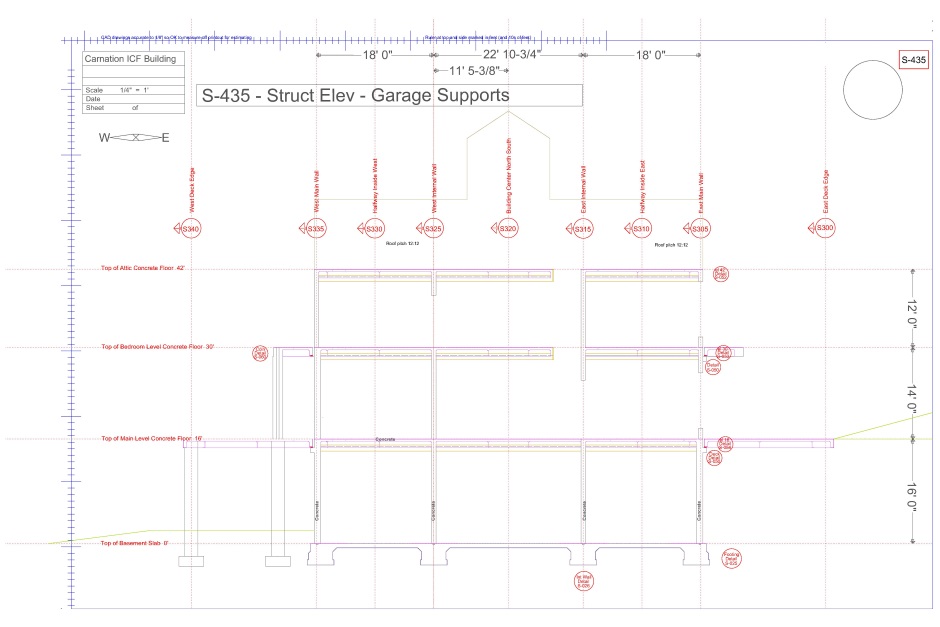 Structural engineering drawing