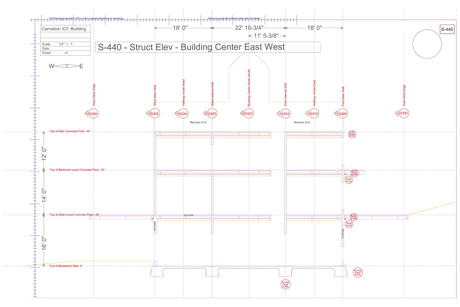 Structural engineering drawing