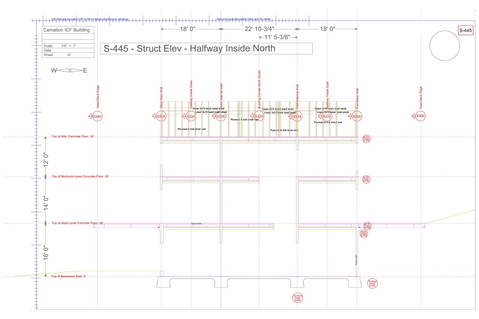 Structural engineering drawing