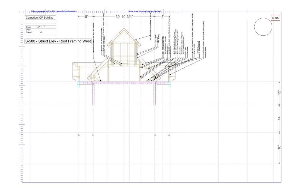 Structural engineering drawing