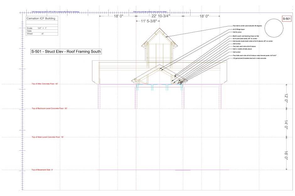 Structural engineering drawing