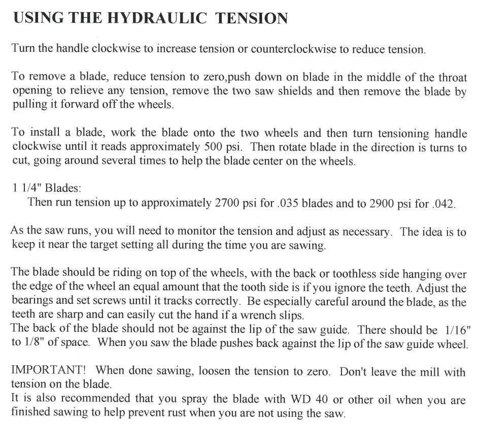 SawMill instructions