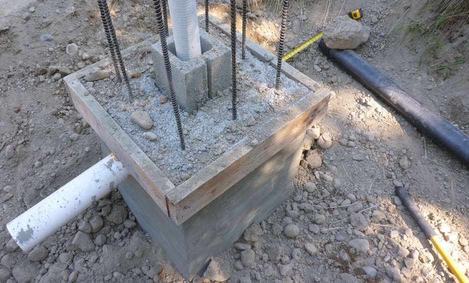 Sewer For Extension 30in From Column Concrete