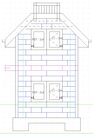 Evaluation shed east elevation