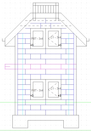 Evaluation shed east elevation