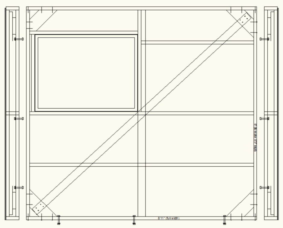 Shed end wall panel